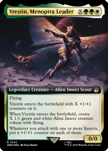 Vrestin, Menoptra Leader (Extended Surge Foil)